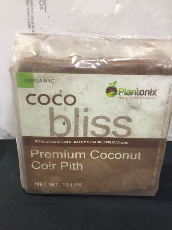 Photo 2 of Coco Bliss Premium Coconut Coir Pith 10 lbs Brick/Block, OMRI Listed for Organic Use (Coco Brick 10 lb)
