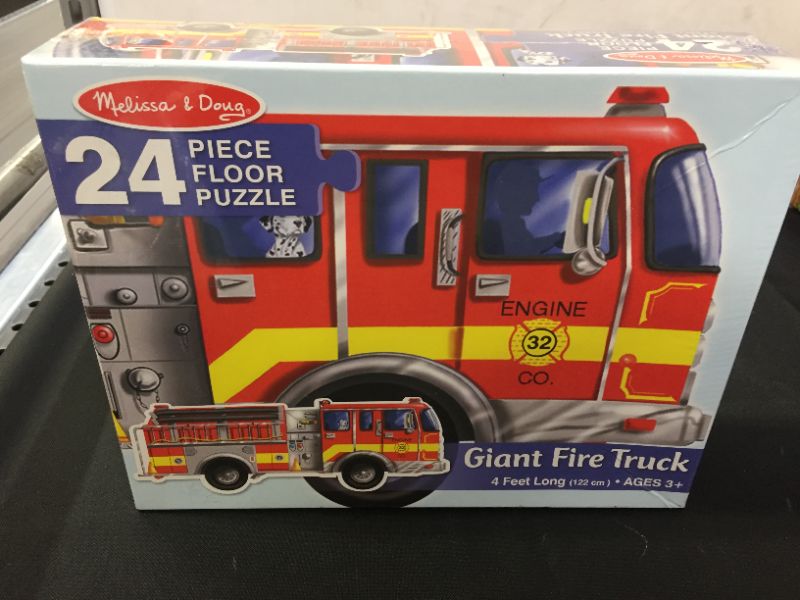 Photo 1 of Melissa & Doug Fire Truck Jumbo Jigsaw Floor Puzzle (24 pcs, 4 feet long)
FACTORY SEALED 