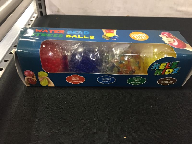 Photo 2 of KELZ KIDZ Durable Jumbo Squishy Water Bead Stress Balls (4 Pack)