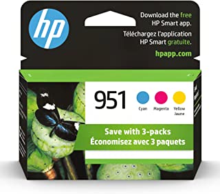 Photo 1 of Original HP 951 Cyan, Magenta, Yellow Ink Cartridges (3-pack) | Works with HP OfficeJet 8600, HP OfficeJet Pro 251dw, 276dw, 8100, 8610, 8620, 8630 Series | Eligible for Instant Ink | CR314FN FACTORY SEALED 