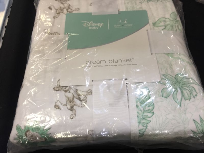 Photo 2 of aden + anais Disney Dream Blanket | Boutique Muslin Baby Blankets for Girls & Boys | Ideal Newborn Nursery & Crib Bedding | Plush Toddler & Infant Blankets | Shower & Registry Gift Items| Lion King 47"L x 47"W
BRAND NEW