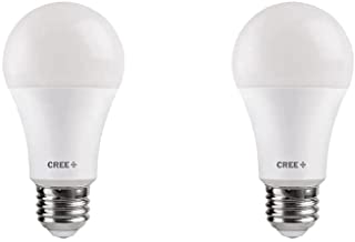 Photo 1 of Cree Lighting Exceptional Series A19 Bulb, 5000K Dimmable LED Bulb, 60W + 815 Lumens, Daylight, 2 Pack