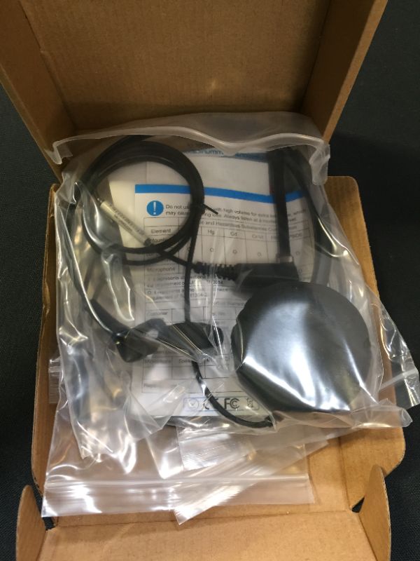 Photo 2 of Office Headset with Noise Canceling Microphone, Including RJ9 & 3.5mm Connectors for Landline Deskphone and Smartphone PC Laptops, Call Center Telephone Headset for Yealink Grandstream Snom
