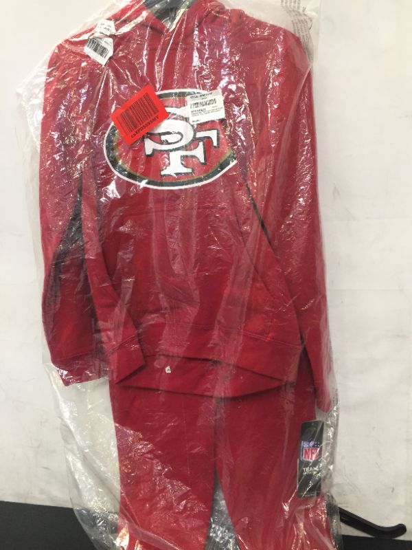 Photo 1 of OUTERSTUFF NFL YOUTH TEAM COLOR AND FLEEE HOODIE SET SAN FRANCISCO 49ERS YOUTH SIZE 8