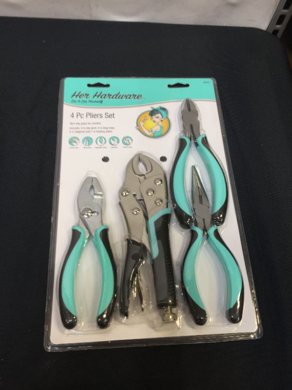Photo 2 of Allied Tools - Her Hardware 4-piece Multi-Material Handle Mixed Pliers Set