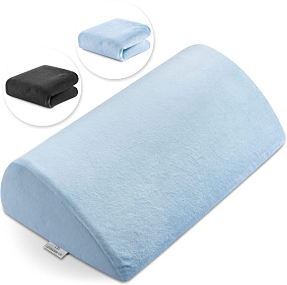 Photo 1 of LUXE DESK Foot Rest for Under at Work - 1 Footrest and 2 Washable Covers Blue Cover Black Perfect as Office Rest, Gaming or Ergonomic Home More 
