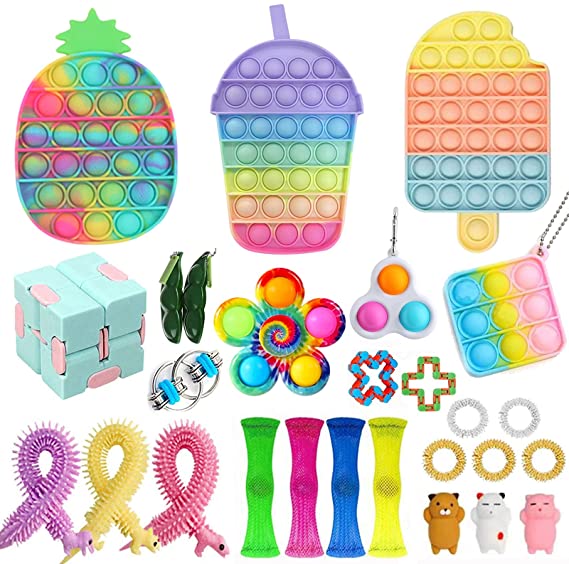 Photo 1 of Fidget Toy Packs, Sensory Fidget Toys Set with Pop , Stress Relieve Fidget Packs Cheap (Fidget Packs A)
