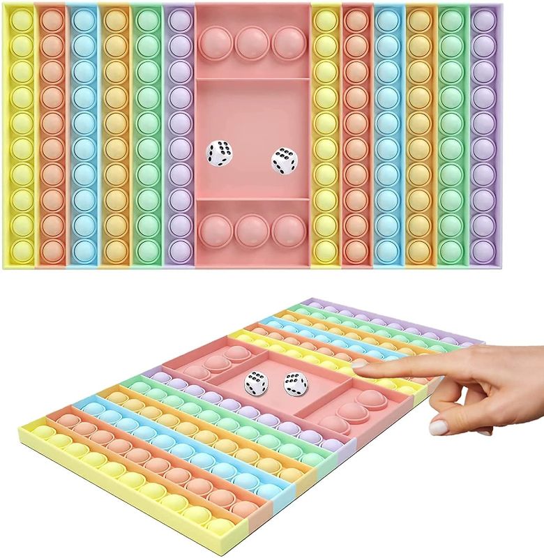 Photo 1 of Pop Game Chess Board Push Bubble Popper Fidget Sensory Toys Board Dice Big Pop Board Game Stress Relief Tools