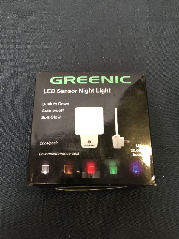 Photo 2 of 2 Pack 0.5W Plug in LED Night Light with Dusk to Dawn Sensor Red
