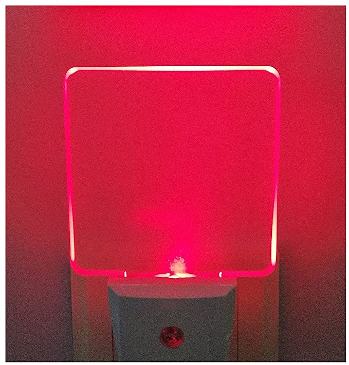 Photo 1 of 2 Pack 0.5W Plug in LED Night Light with Dusk to Dawn Sensor Red

