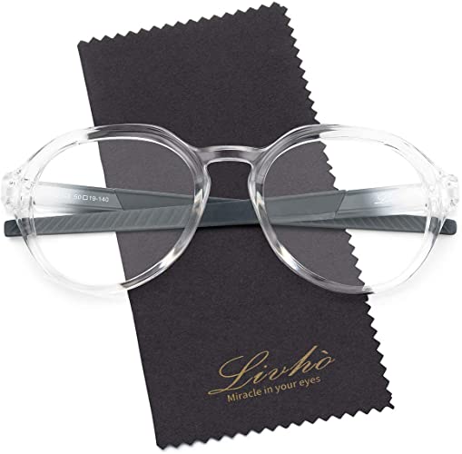 Photo 1 of Livho Blue Light Blocking Glasses Women Men, Anti UV Glare Computer Gaming Eyeglasses Fashion Round Fake Frame Clear FACTORY SEALED