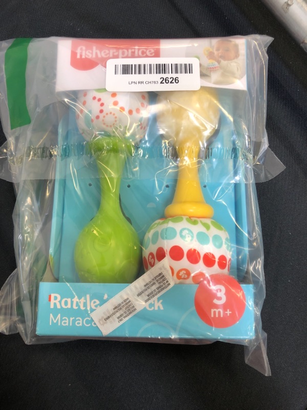 Photo 2 of Fisher-Price Rattle 'n Rock Maracas, Green/Yellow, 8.07x5.31x2.36 Inch 
