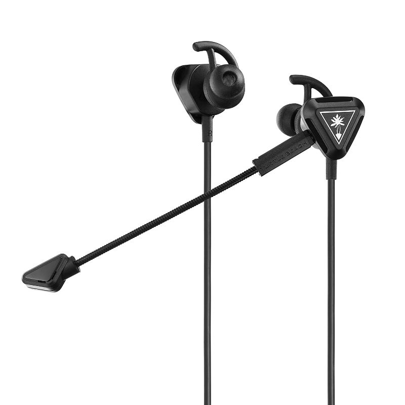 Photo 1 of Turtle Beach Battle Buds In-Ear Gaming Headset for Mobile & PC with 3.5mm, Xbox Series X, Xbox Series S, Xbox One, PS5, PS4, PlayStation, Switch – Lightweight, In-Line Controls - Black/Silver
