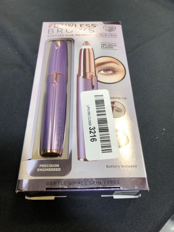 Photo 2 of Finishing Touch Flawless Brows Eyebrow Pencil Hair Remover and Trimmer, Purple
