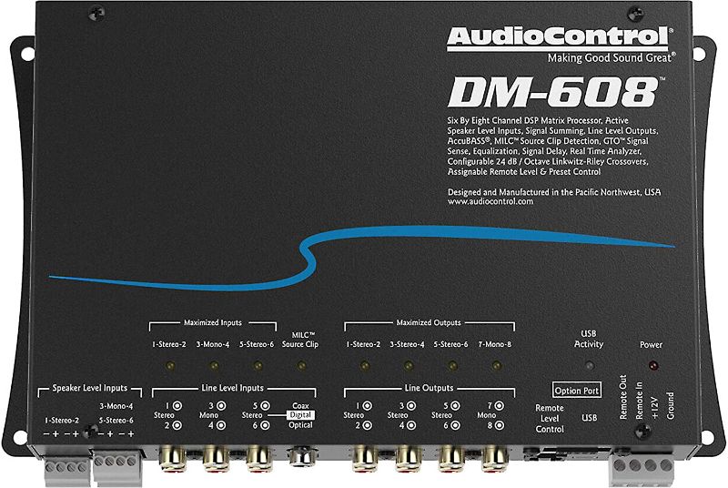 Photo 1 of AudioControl DM-608 6 by 8 Channel Matrix Digital Signal Processor
