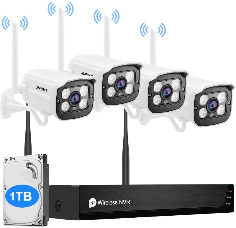 Photo 1 of Wireless Security Camera System with Two Way Audio/1TB Hard Drive,Complete Surveillance Systems with Full HD 8CH NVR 4Pcs 1080P,Plug&Play,Night Vision,Motion Alert,WiFi NVR System for Home Outdoor
