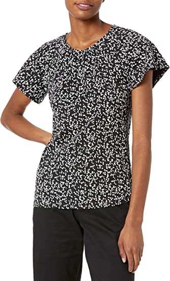 Photo 1 of Amazon Essentials Women's Classic-Fit Cape Sleeve Open Crewneck T-Shirt SIZE MEDIUM
