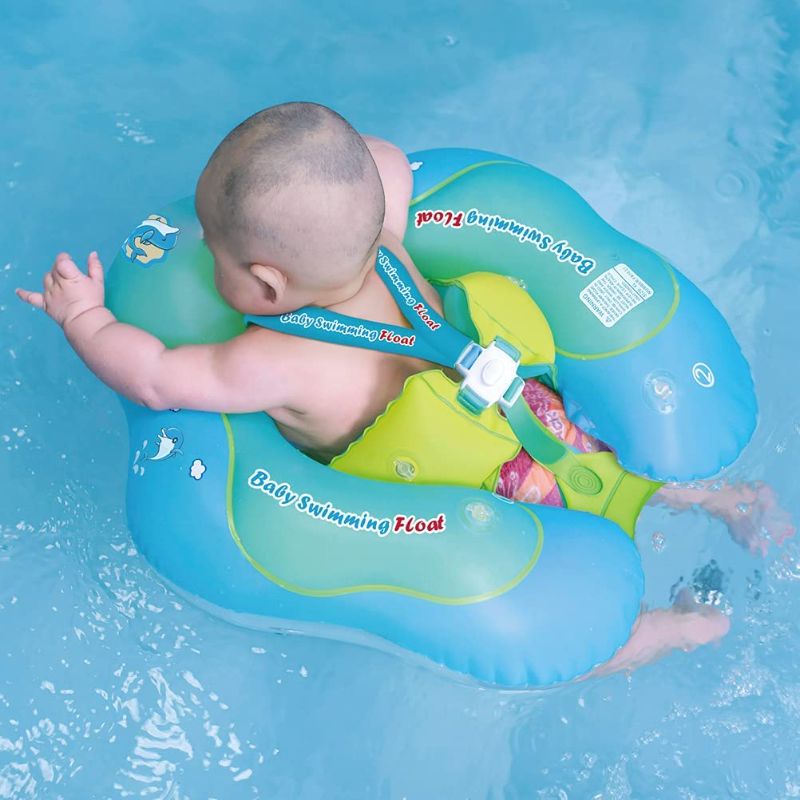 Photo 1 of Free Swimming Baby Inflatable Baby Swim Float Children Waist Ring Inflatable Pool Floats Toys Swimming Pool Accessories for The Age of 3-72 Months(Blue, XL)
