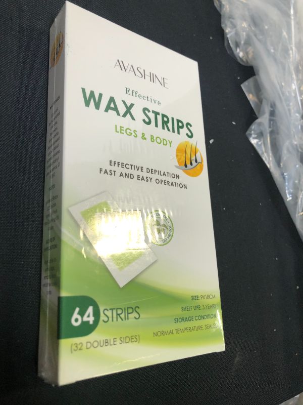 Photo 2 of Avashine Body Wax Strips, Waxing Kit Contains 64 Strips

