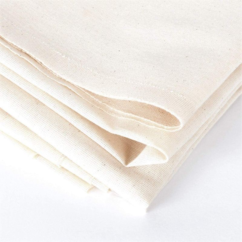 Photo 1 of 100% Natural Cotton Muslin Fabric - 63in Wide X 3yds Long (Medium Weight)
