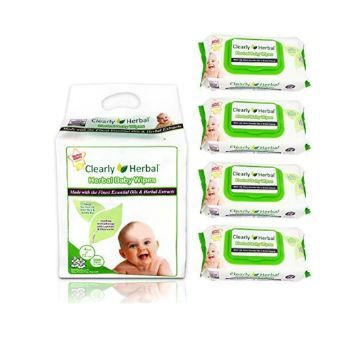 Photo 1 of Clearly Herbal All Natural Gentle Baby Wipes 4 pack 72 wipes each exp 08.27.2022