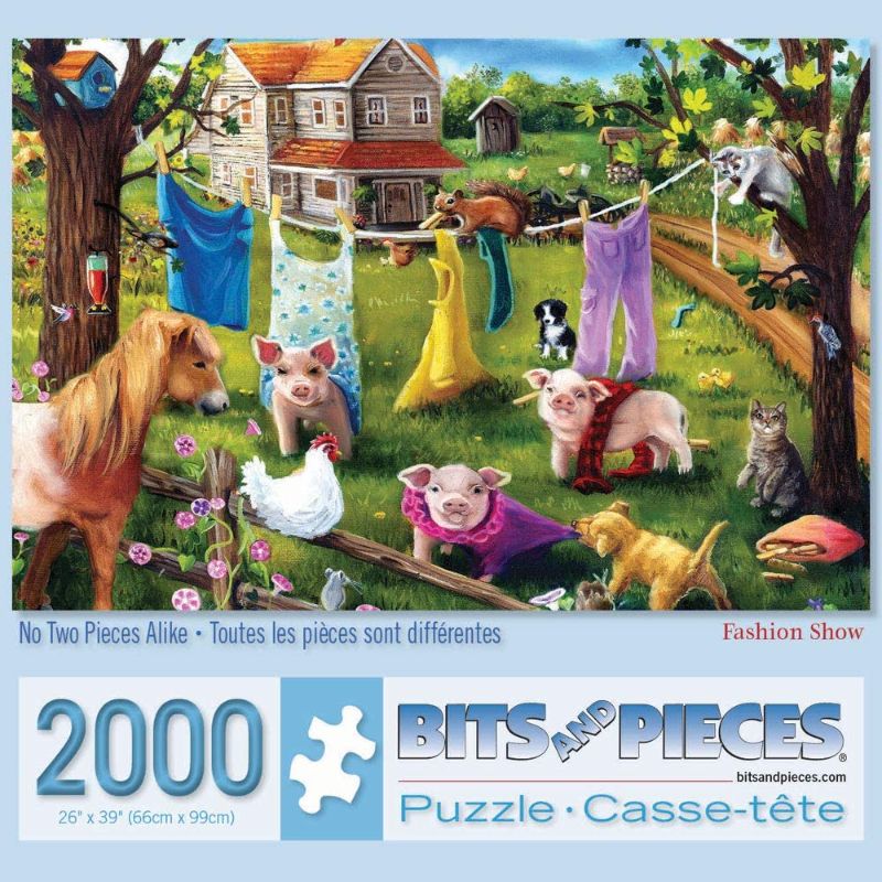 Photo 1 of Bits and Pieces - 2000 Piece Jigsaw Puzzle for Adults 26" X 39" - Fashion Show - 2000 pc Outdoor Farm Animal Jigsaw by Artist Brooke Faulder
