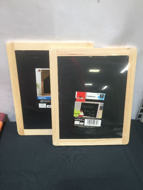 Photo 2 of 2 Plaid Double Sided Framed Chalkboard, 8.5"X10.5", 1 Pack
