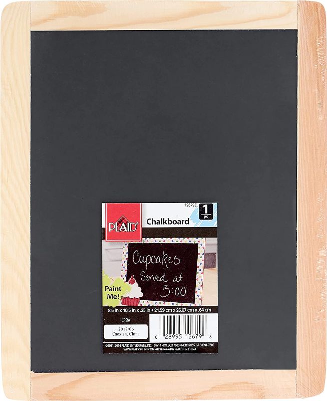 Photo 1 of 2 Plaid Double Sided Framed Chalkboard, 8.5"X10.5", 1 Pack
