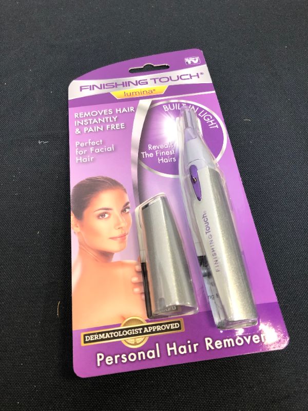 Photo 2 of Finishing Touch Lumina Painless Hair Remover, Silver, New Edition
