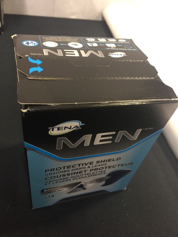 Photo 2 of 14 Count (1 Package) Tena Men Incontinence Shields - Very Light Absorbency, Blue, small
