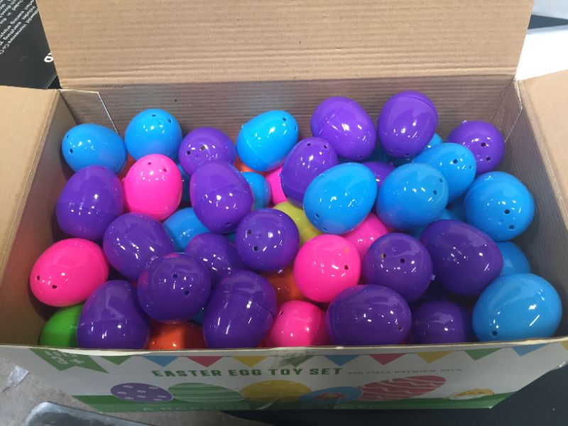 Photo 1 of 120 Pcs Toys Plus Stickers Prefilled Easter Eggs, 2 ? Easter Eggs for Easter Eggs Hunt, Easter Basket Stuffers Fillers, Easter Theme Party Favor, Classroom Prizes Easter Decoration
