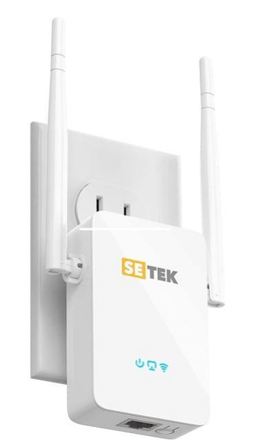 Photo 1 of Setek Wifi Extender Signal Booster up to 2500sq ft - Dead Zone Ender with 2 Advanced Antennas, Wireless Internet Amplifier - Covers 15 Devices - Ethernet/LAN Port

