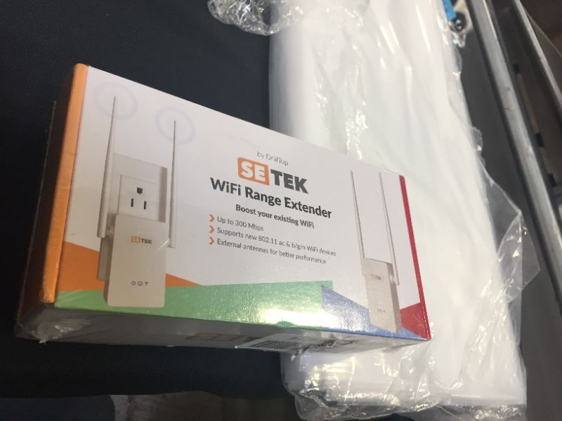 Photo 2 of Setek Wifi Extender Signal Booster up to 2500sq ft - Dead Zone Ender with 2 Advanced Antennas, Wireless Internet Amplifier - Covers 15 Devices - Ethernet/LAN Port
