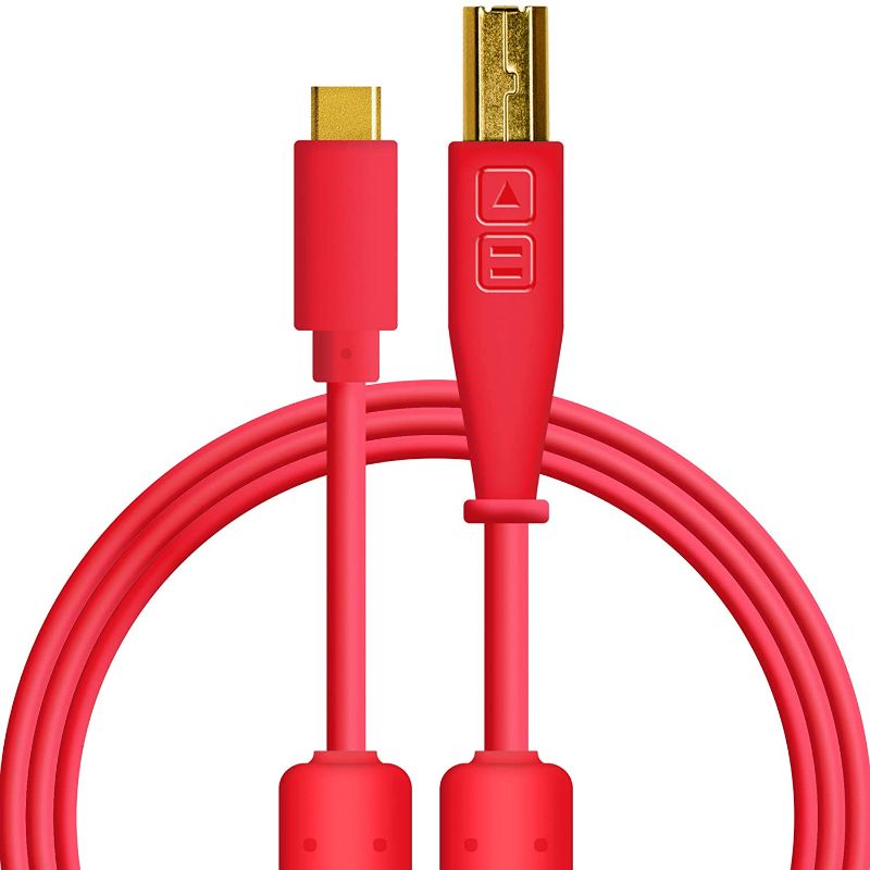 Photo 1 of Chroma Cables: Audio Optimized USB-C to USB-B Cable with 56K Resistor (Red)
