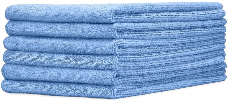 Photo 1 of 16" x 24" Buff Pro Multi Surface Microfiber Towels | 6 Pack (Blue)
