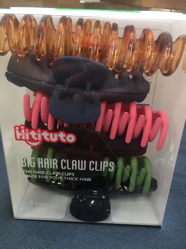 Photo 1 of Hitituto Big Hair Claw Clips 6 Packs - 4.33 and 5.2 Inch Matte and Nonslip for Thick and Thin Long Hair Large Banana and Jaw Clips Hair Holder for Women Ladies