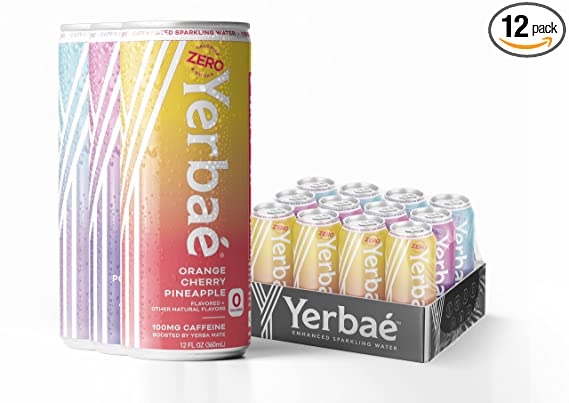 Photo 1 of Yerbae Naturally Caffeinated Sparkling Energy Water, Unsweetened with Yerba Mate & Antioxidents, Zero Sugar, No Calories, Keto & Whole 30, Non-GMO (Variety 12 Pack of 12oz Cans) ---- EXP 01/2022
