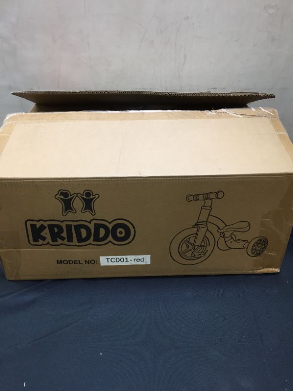 Photo 3 of KRIDDO 3-in-1 Kids Tricycles for 1-3 Year Old, Toddler Balance Bike with Big Front Wheel, Convertible Trike and Bicycle for Boys Girls 18 Month to 4 Years, Removable Pedals for Push and Ride Fun
