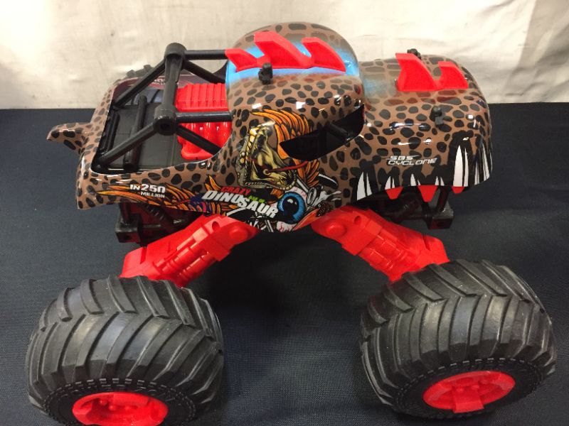 Photo 2 of 1:16 Dinosaur RC Cars Monster Trucks for Boys Remote Control Car for Kids Toys Off Road 20+MPH 2.4GHz All Terrain 4WD Car Toys for 6 7 8 Years Old Boys 2 Rechargeable Battery Birthday Gifts