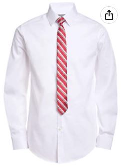 Photo 1 of Van Heusen Boys' Big Long Sleeve Collared Button-Down Dress Shirt and Tie Set SIZE XL