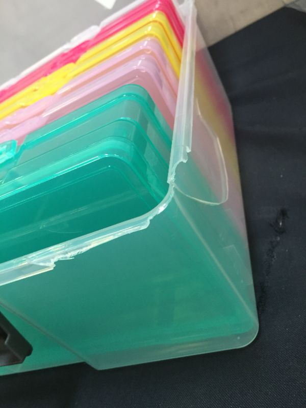 Photo 1 of Photo Case 5" x 7" Photo Box Storage and Craft Keeper - 18 Inner Photo Keeper Photo Organizer Cases Photos Storage Containers Box for Photos (Color)