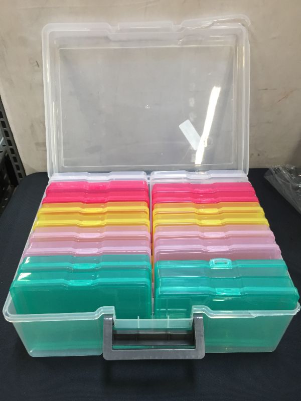 Photo 1 of Photo Case 5" x 7" Photo Box Storage and Craft Keeper - 18 Inner Photo Keeper Photo Organizer Cases Photos Storage Containers Box for Photos (Color)