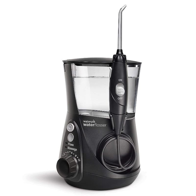 Photo 1 of Waterpik Aquarius Water Flosser Professional For Teeth, Gums, Braces, Dental Care, Electric Power With 10 Settings, 7 Tips For Multiple Users And Needs, ADA Accepted, Black WP-662
