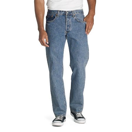 Photo 1 of Levi's Men's 501 Original Fit Straight Leg Jeans, 32 36, Blue - SIZE 32 X 36 
