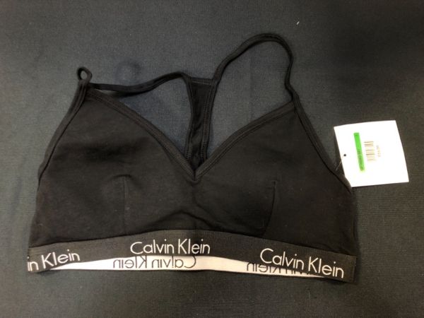 Photo 1 of Calvin Klein Women's Motive Cotton Lightly Lined Bralette - SIZE LARGE 
