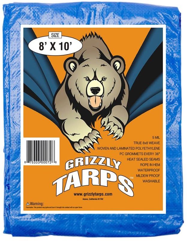 Photo 1 of B-Air Grizzly Multi-Purpose Waterproof Tarp, 8x10 Ft., Blue
