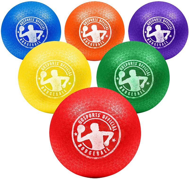 Photo 1 of GoSports Inflatable Dodgeball - No Sting Balls - Includes Ball Pump & Mesh Bag
