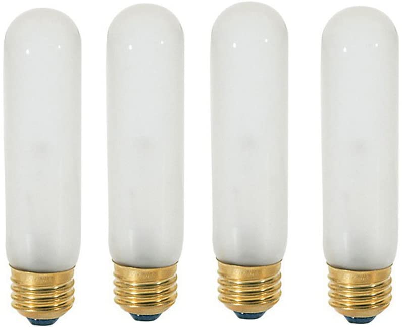 Photo 1 of 40T10/120V -Tubular - 120V - Medium (E26) Base - Incandescent Light Bulb (Frosted, 40 WATT-4 Pack)
