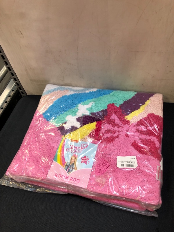 Photo 2 of Girls Jojo Siwa Pink Unicorn Tufted Accent Rug (4 Feet)
