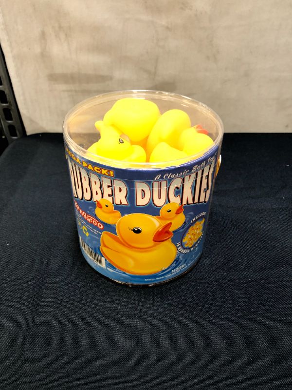 Photo 3 of Kangaroo's Small Rubber Duck Baby Bath Toy in a Bucket
